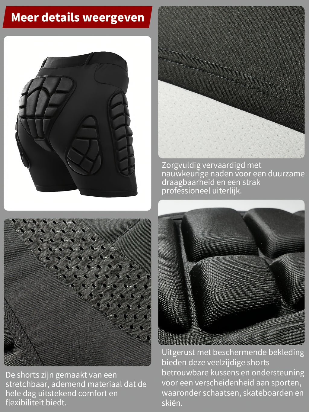 SlopeArmor 3D – Gewatteerde Comfortshorts voor Wintersport en Outdooractiviteiten