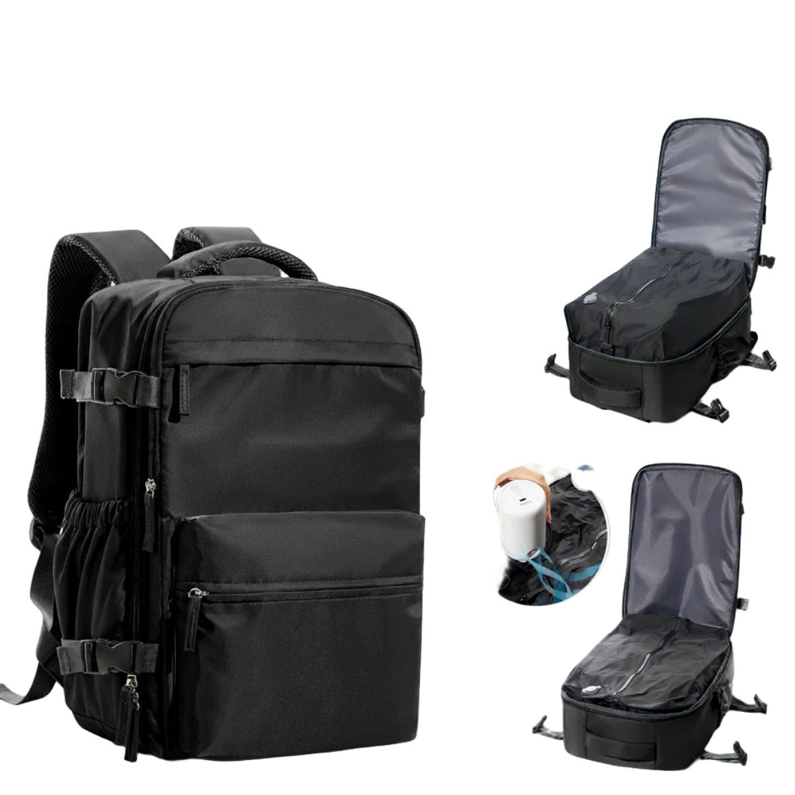 AirVault™ – Handbagage Rugzak met Innovatief Compressiesysteem