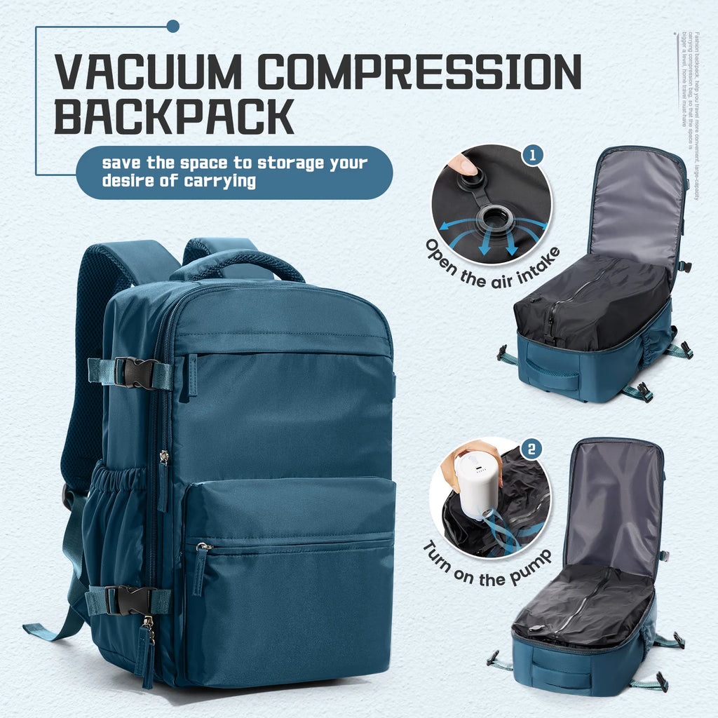AirVault™ – Handbagage Rugzak met Innovatief Compressiesysteem