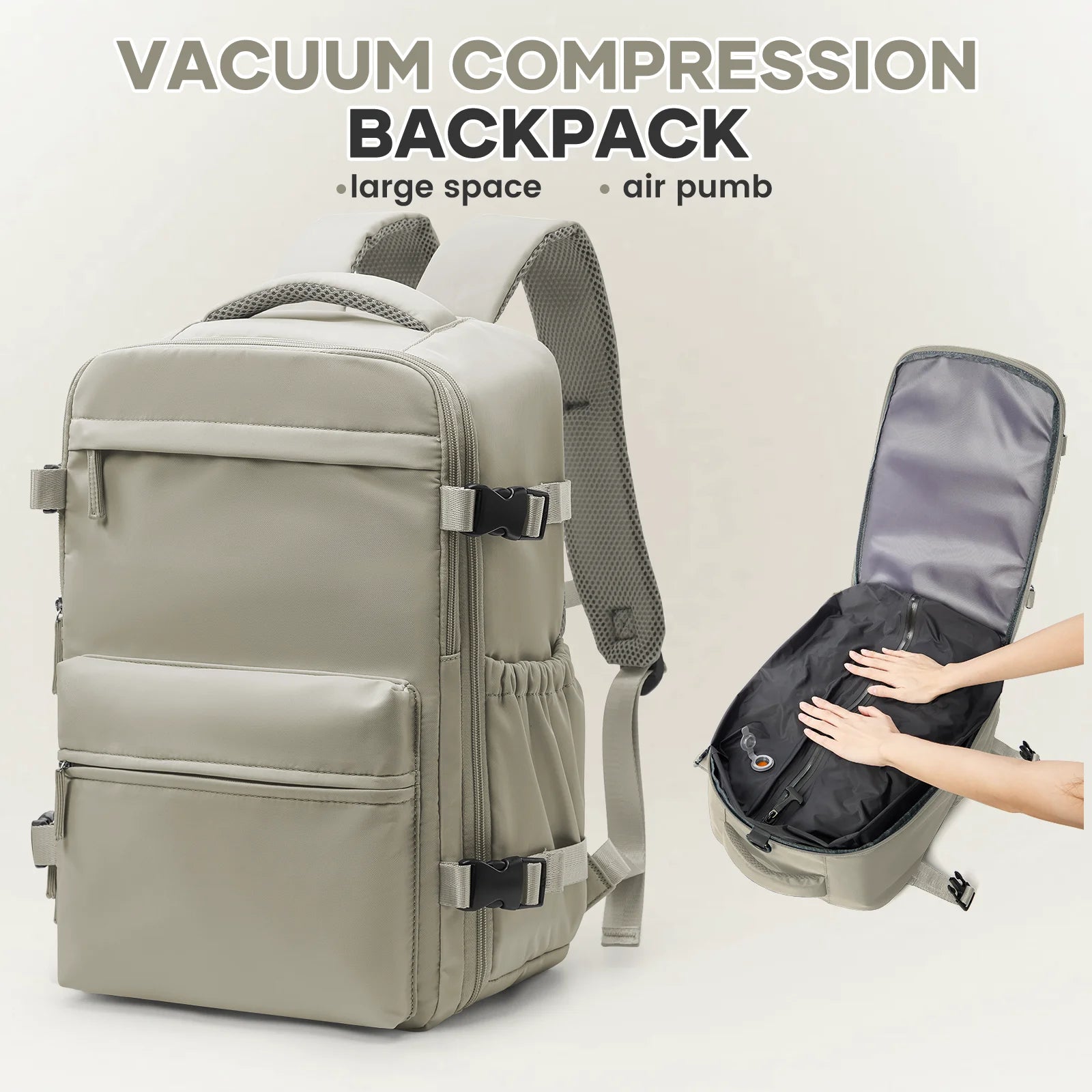 AirVault™ – Handbagage Rugzak met Innovatief Compressiesysteem