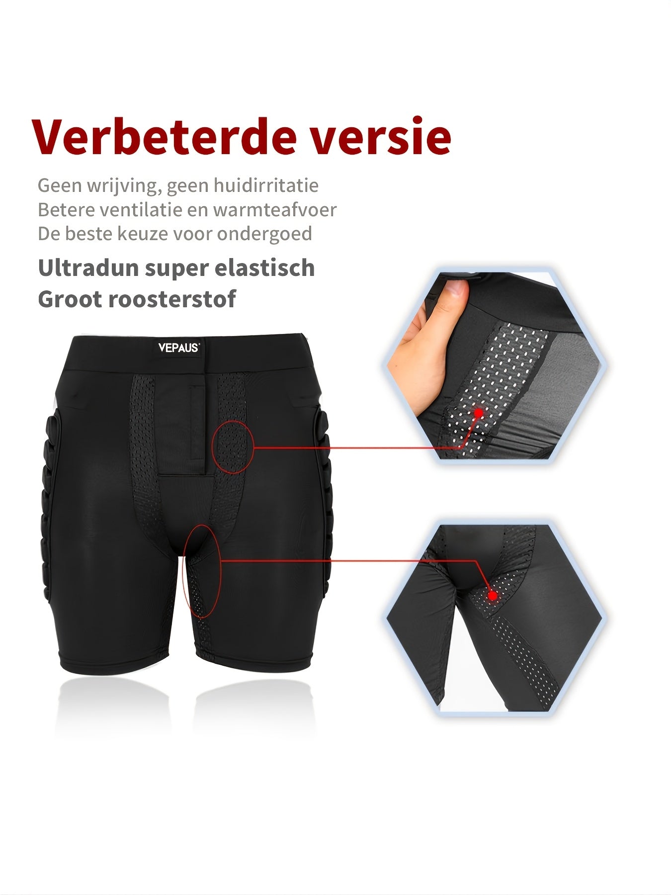 SlopeArmor 3D – Gewatteerde Comfortshorts voor Wintersport en Outdooractiviteiten